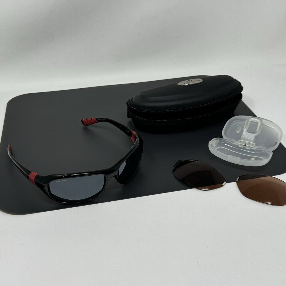 Switch Magnetic Interchange Lenses Axo Polarized & Amber Lens Sunglasses Black